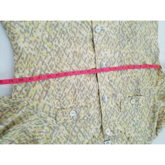 Ruby Rd Yellow/Gray Beaded Women's 3/4 Slit Sleeves Blouse Sz 16 NWOT - Picture 12 of 12